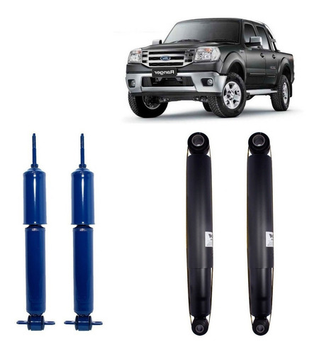 Juego 4 Amortiguadores Para Ford Ranger 2.5 16v 2008 2014