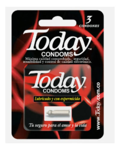 Condones Today Lubricado X 3 - Unidad a $2633
