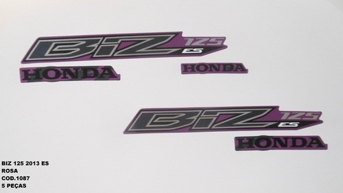 Faixa Biz 125 Es 13 - Moto Cor Rosa (1087 - Kit Adesivos)