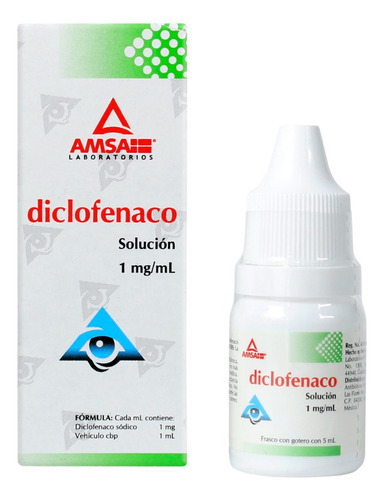 Diclofenaco Solución Oftálmica 1 Mg/ml Frasco Con 5 Ml Amsa