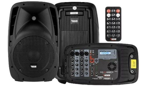 Imagem 4 de 5 de Kit 2 Caixas De Som Ativa C/ Mixer Amplificado Evo 410 Novik