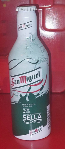 Botella Aluminio Cerveza San Miguel Full Excelente Estado