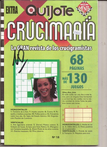2 Revistas De Crucigramas  Crucimania Quijote Nuevas 