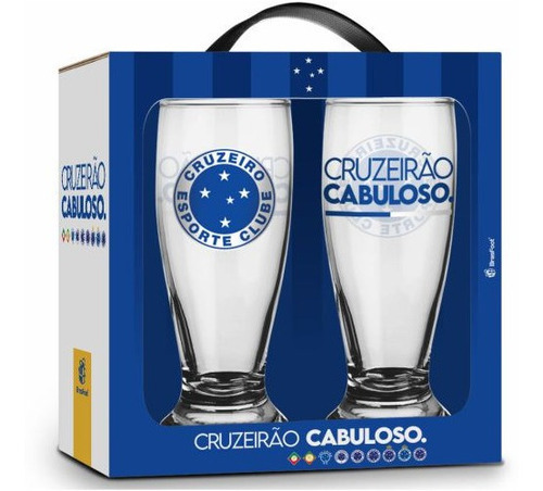 Copo Cruzeiro Presente Chopp Cerveja Tulipa Conj2un Brasfoot Cor Transparente