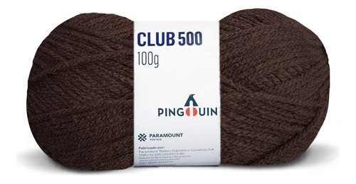 Lã Club 500 Tricô Pingouin Novelo 200m 100g (500 Tex) Cor 0713 - Tabaco