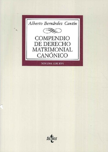 Libro Compendio De Derecho Matrimonial Canónico De Alberto B