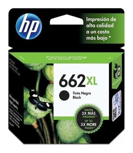 Cartucho Tinta Hp 662xl Negro Original