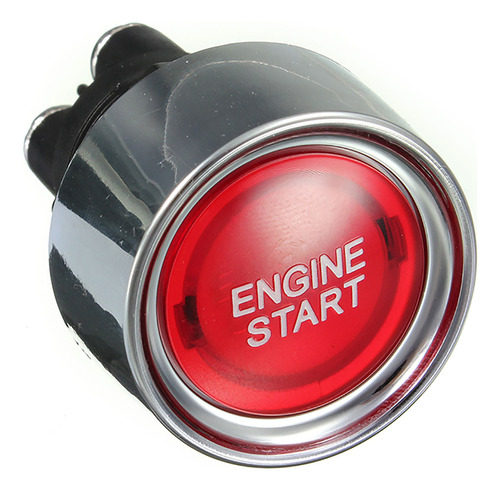 Botão Partida Start Engine Iluminado Led Vermelho Universal