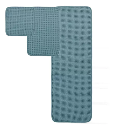 POLYTE Oversize, 60 x 30 in., Juego de toallas de baño de microfibra de  secado rápido, sin pelusas, 6 piezas (azul)