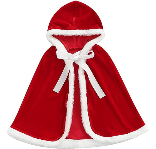 Disfraz Navidad Para Niñas Pequeñas Papa Noel Capa Terciopel