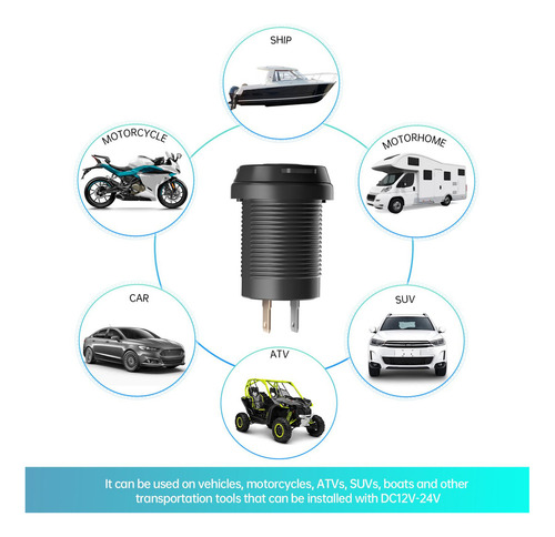 Enchufe De Usb Modificado Pd Tipo C + Qc 3.0 Para Carro De
