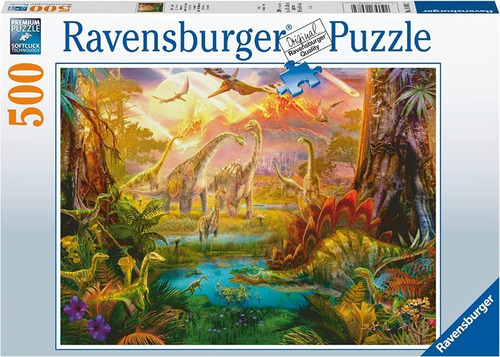 Rompecabezas  Tierra De Dinosaurios 500 Piezas Ravensburger