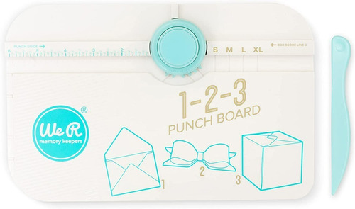 Perforadora Para Troquelar We R Tablero Punch Board 1-2-3 Color Blanco