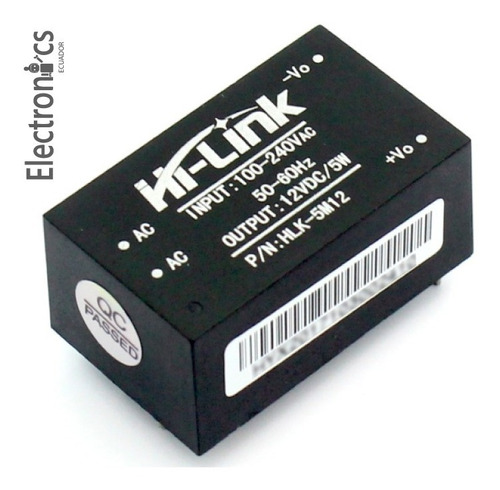 Mini Fuente 12v Dc 3w Hi-link 100-240vac A 12vdc Hlk-5m12