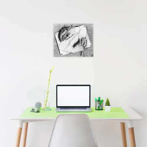 Cuadro Canvas Fine Art Manos Dibujando Escher 50x60 M Y C