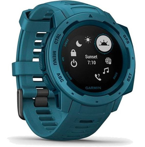 Monitor Cardíaco De Pulso Com Gps Garmin Instinct Azul