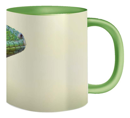 Caneca Verde Natureza Camaleão Réptil Biológos 325ml