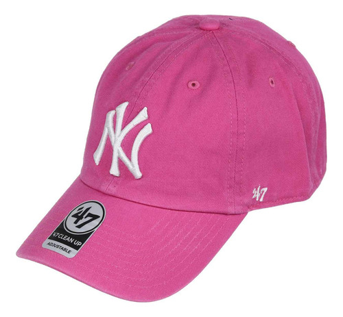 Gorra Ajustable Magenta Y Blanca New York Yankees Mlb