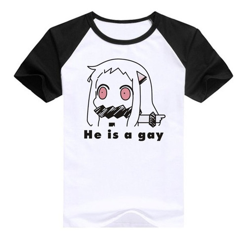 Remera He Is A Gay Anime Manga Spun Adulto/niño Unisex