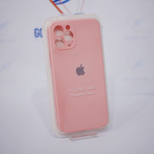 Capa Capinha Silicone Para iPhone 12 Pro Max Rosa Claro