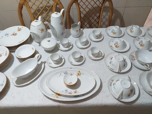 Vajilla Porcelana De Bohemia Para 6 Puesto.checoslovaquia