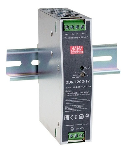Conversor Dc/dc Riel Din - 24v 120w Ddr-120b-24 Mean Well