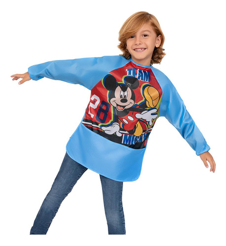 Delantal Con Manga Mickey Azul Para Niño Croydon