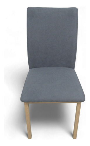 Juego De Comedor Con 4 Sillas Tapizadas Estilo Compacto Color Gris Claro