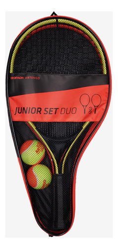 Set De Tenis Junior Duo: 2 Raquetas, 2 Pelotas, 1 Raquetero 