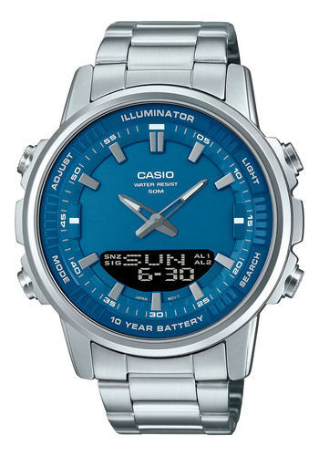 Reloj Casio Amw-880d-2a1 Acero Hombre Plateado