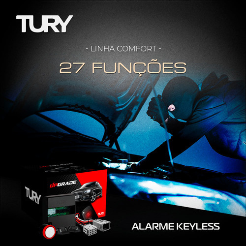 Alarme Tury Tracker 2013-2020 Dedicado Keyless Comfort 1.1 K