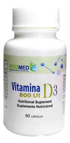 Fitomed Vitamina D3 800 Ui 90 Cápsulas. Agronewen Sabor Sin Sabor