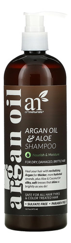 Artnaturals, Champú De Aceite De Argán Y Aloe, Para Cabello