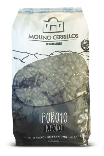 Poroto Negro Legumbre Libre De Gluten Molino Cerrillos X500g