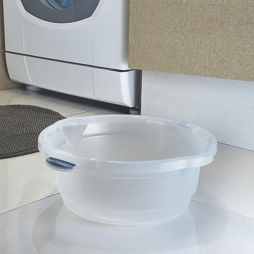 Kit 2 Bacia De Plastico 14 Lt Sanremo Transparente Reforçada Cor Incolor