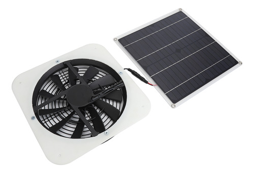 Kit De Ventilador De Panel Solar De 100w Redondo De 10 In