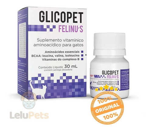 Glicopet Felinu's 30ml Suplemento Vitamínico Para Gato Avert