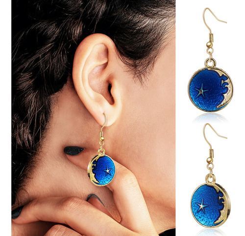 Par De Pendientes Planet Earrings Con Forma De Estrella Y Lu