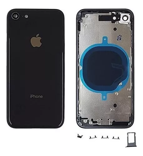 Carcasa Trasera Para iPhone 8 Chasis Negro Black