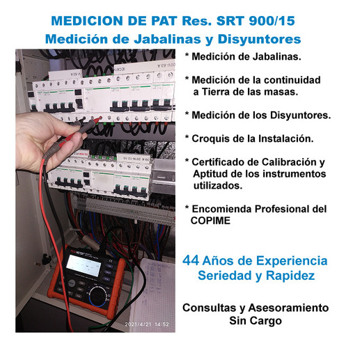 Cert. Prot. Medición Puesta A Tierra Srt 900/15 Srt-enre-aea