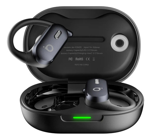 Basike Fone De Ouvido Bluetooth Esportivo Sem Fio, In Ear Ipx6 A Prova D'água Profissional TWS Com Gancho Microfone, Anc Cancelamento De ...