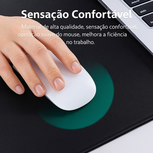 MousePad Destaque Zero Um 90x40 tapete mesa computador notebook cor preto