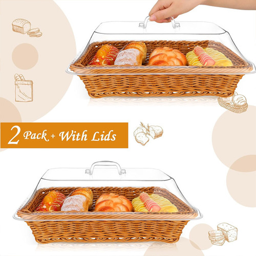 ' Cesta De Pan De Mimbre De 2 Kits Para Panadería