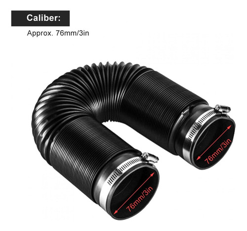 Conducto Flexible De Admisión 76 Mm Manguera Tubo De Aire Fr