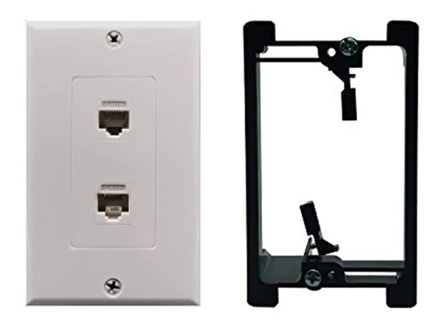 Placa De Pared Y Keystone Cat6, Fly Tiger, Conector De Ether