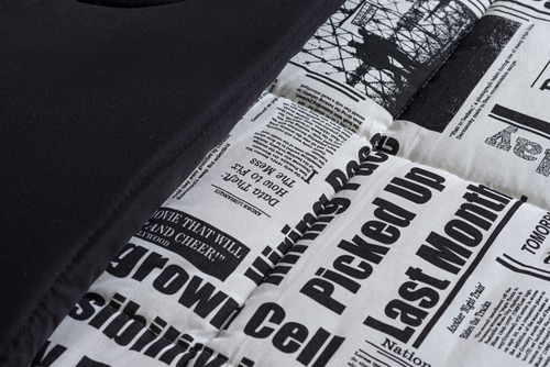 Edredom Solteiro Avulso Estampado Jornal Macio Dupla Face