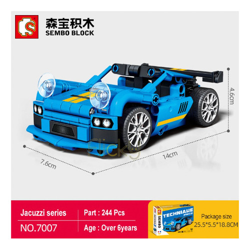 Bloques Sembo Auto De Lujo 220pcs Abs Individual - Irion