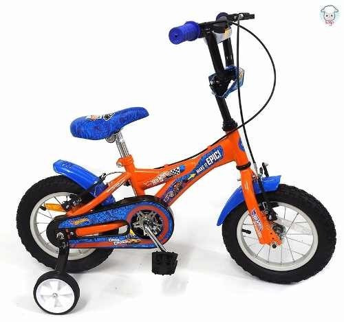 Bicicleta infantiles infantil Unibike Hot Wheels R12 XS freno v-brakes color naranja  