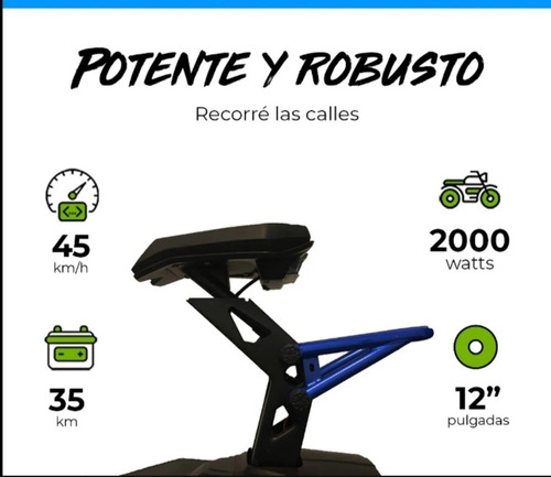 Imagen 4 de 15 de Monopatin Electrico Predator Motor 2000w 45 Km/h Agrobikes