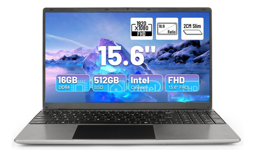 Urao 16gb Ddr4 512gb Ssd Laptop, Procesador Intel Celeron N5